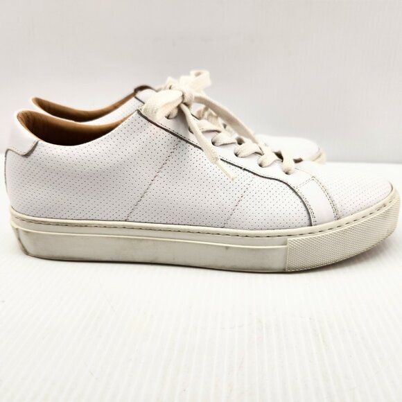 The Greats Brooklyn "Royals" Perforated White Leather Sneakers 8.5 Eur 38.5 - Picture 2 of 11